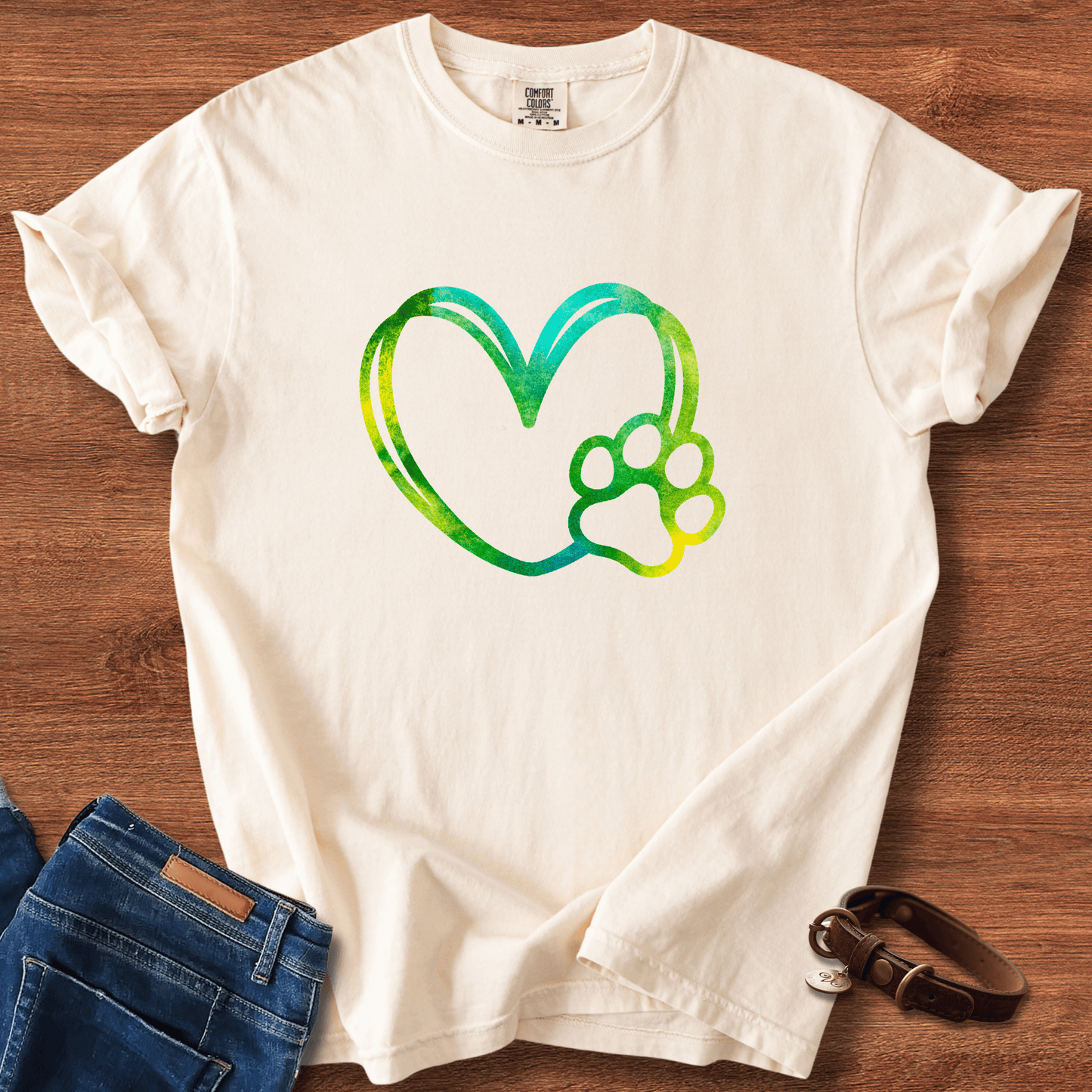 Dog Paw Heart T-Shirt