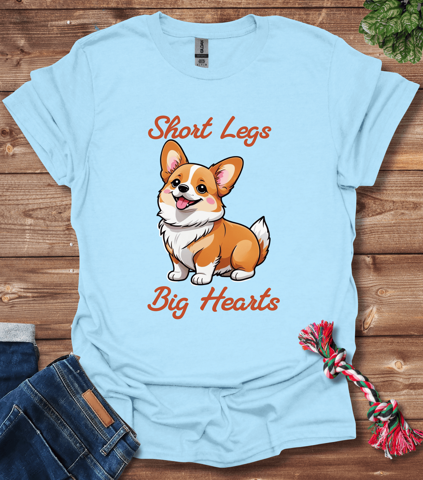 Corgi - Short Legs, Big Heart T-Shirt