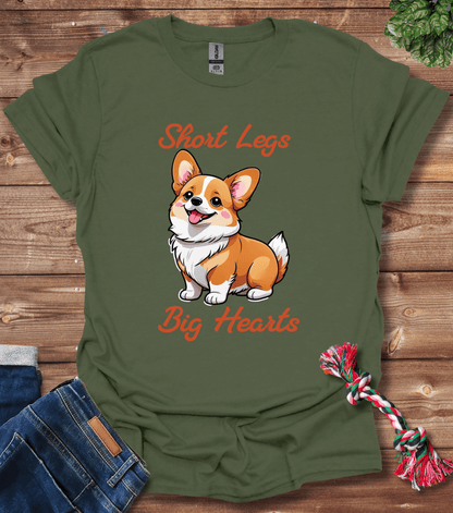 Corgi - Short Legs, Big Heart T-Shirt