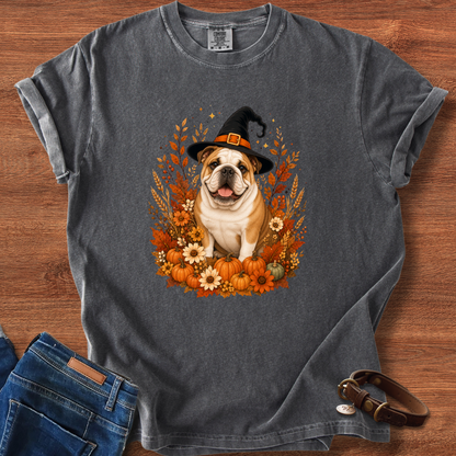 Bulldog Halloween Witch T-Shirt
