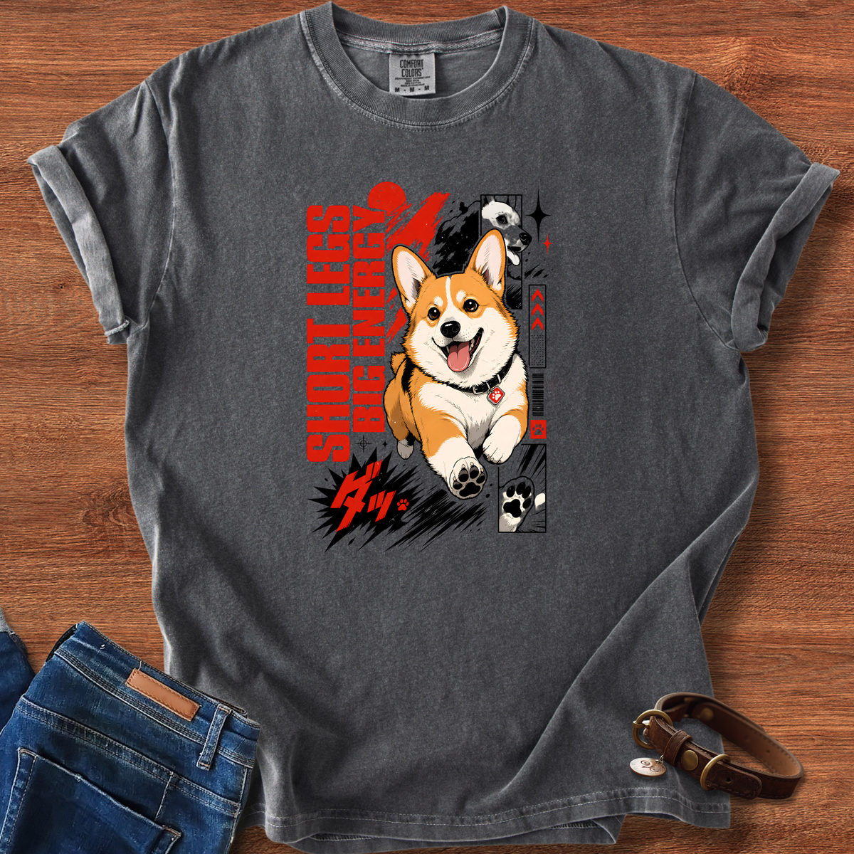 Corgi Energy Manga T-Shirt