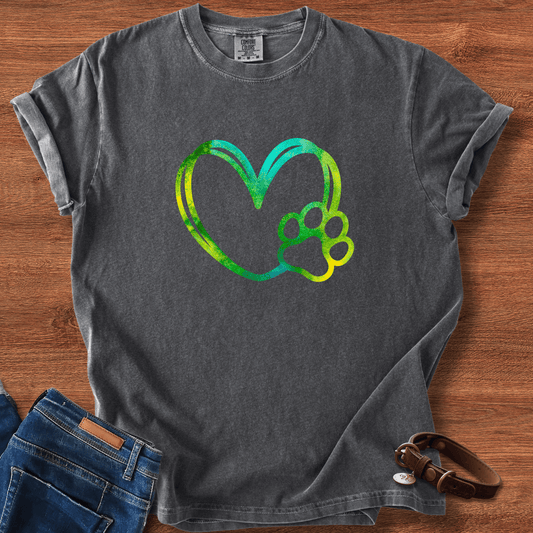 Dog Paw Heart T-Shirt