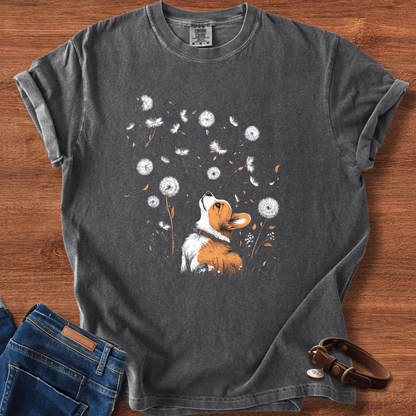 Corgi With Flowers T-Shirt