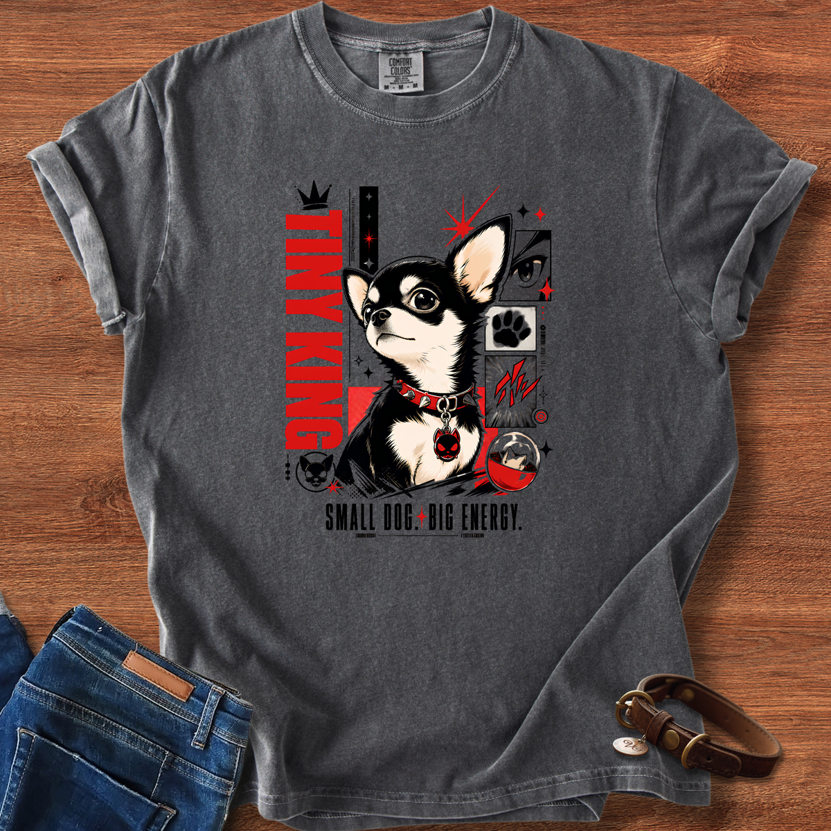 Chihuahua Tiny King Manga T-Shirt