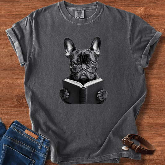 Frenchie Reading T-Shirt
