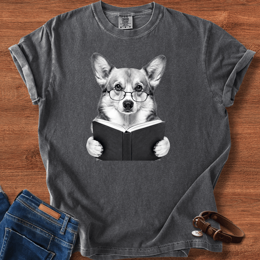 Corgi Reading T-Shirt