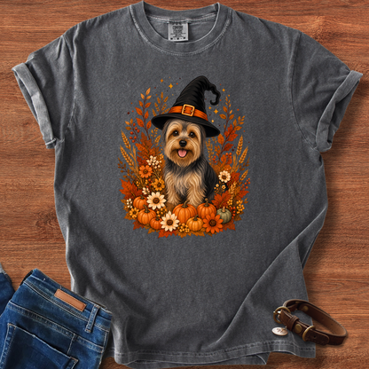 Yorkie Halloween Witch T-Shirt