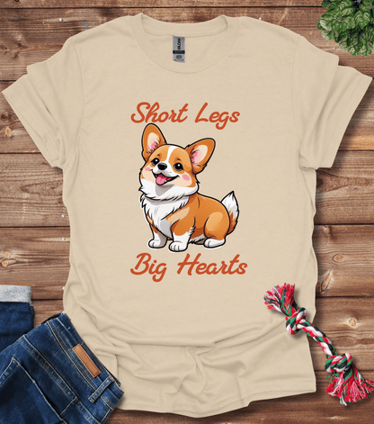 Corgi - Short Legs, Big Heart T-Shirt