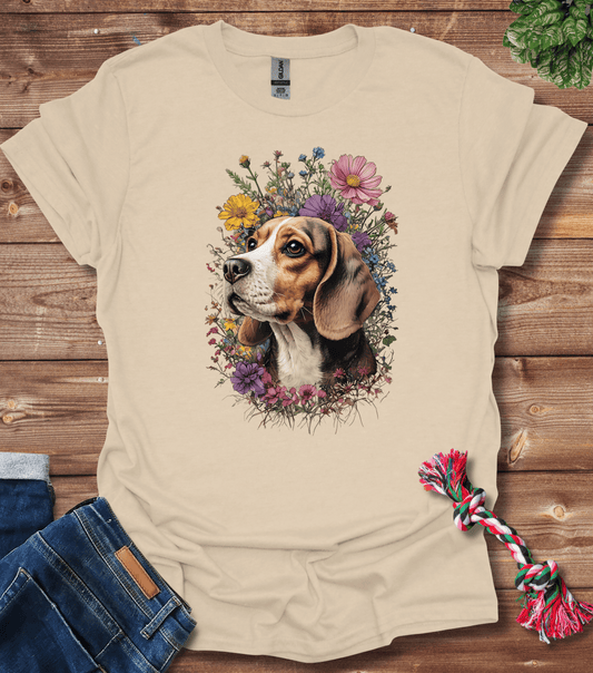 Beagle In Flowers T-Shirt