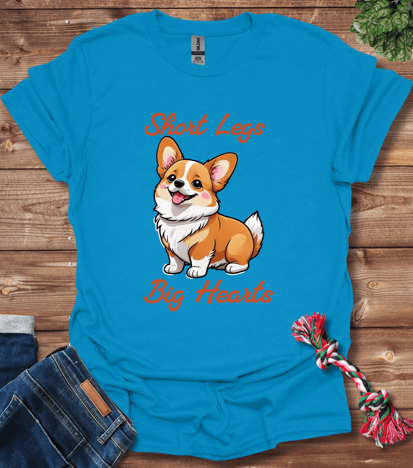 Corgi - Short Legs, Big Heart T-Shirt