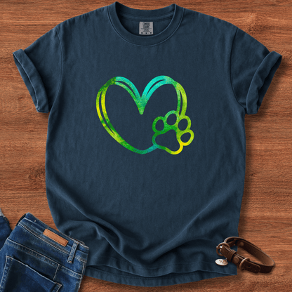 Dog Paw Heart T-Shirt