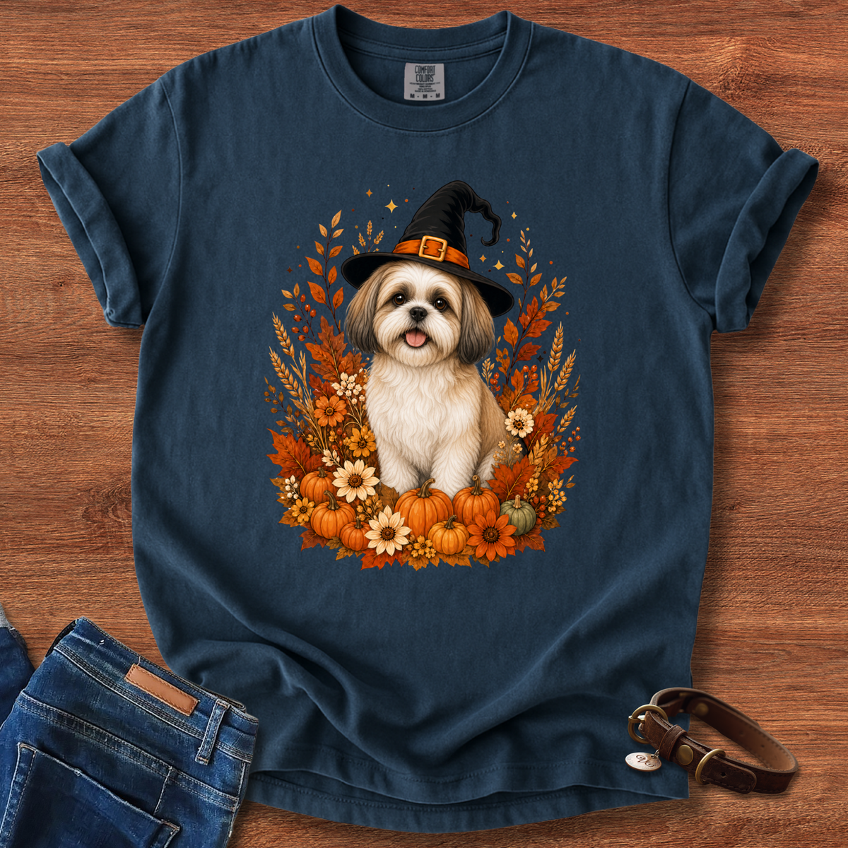 Shih Tzu Halloween Witch T-Shirt