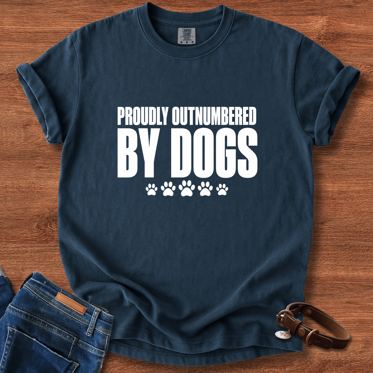 Proudly Outnumbered By Dogs T-Shirt