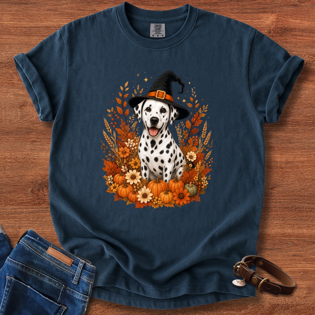 Dalmatian Halloween Witch T-Shirt