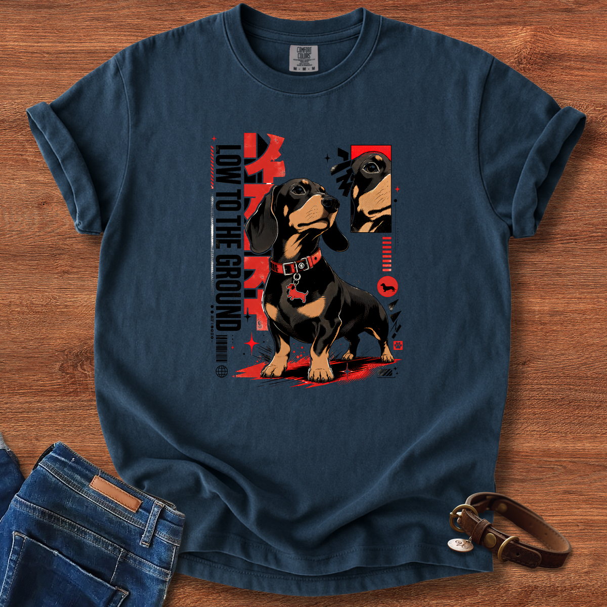 Dachshund Low To The Ground Manga T-Shirt