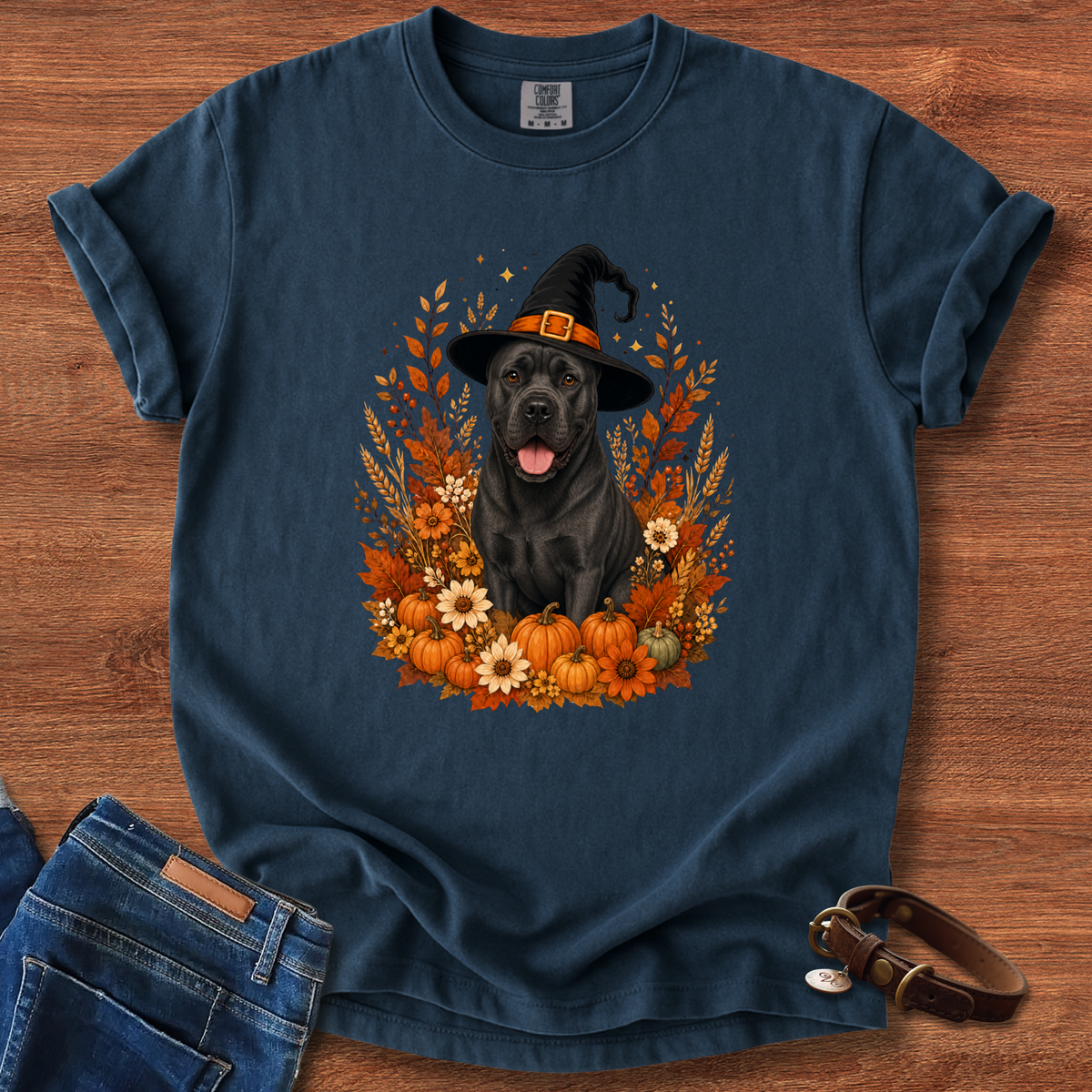 Cane Corso Halloween Witch Dog T-Shirt
