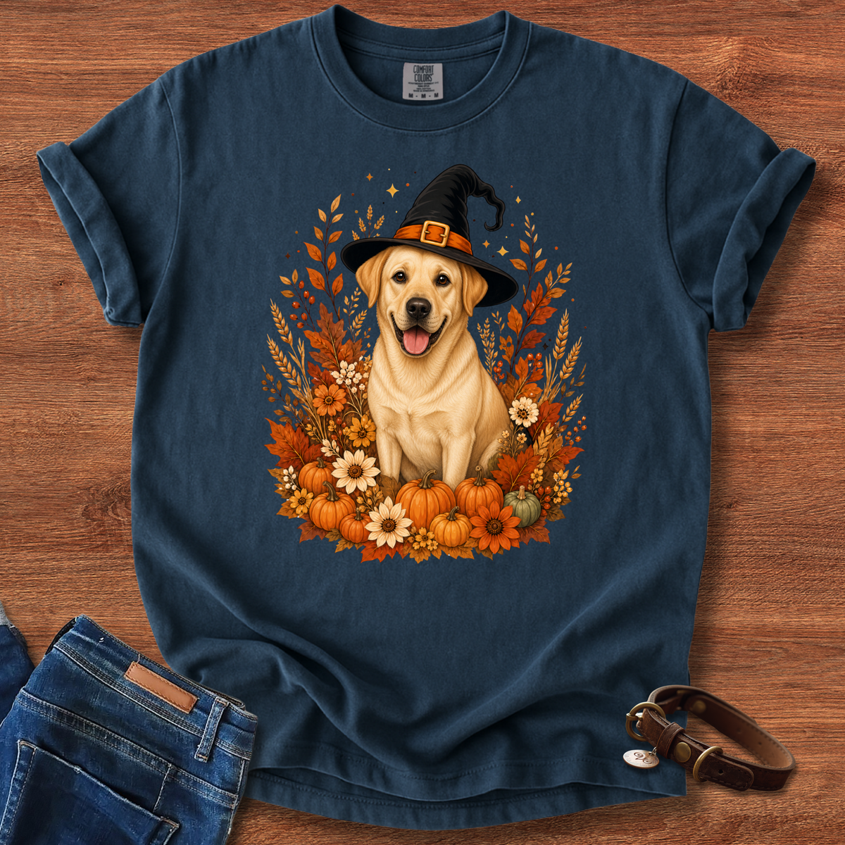 Labrador Retriever Halloween Witch T-Shirt