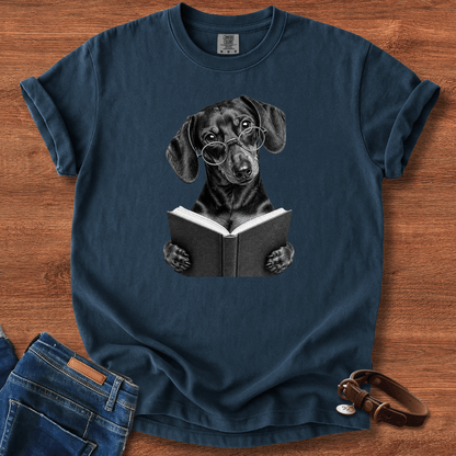 Doxie Reading T-Shirt