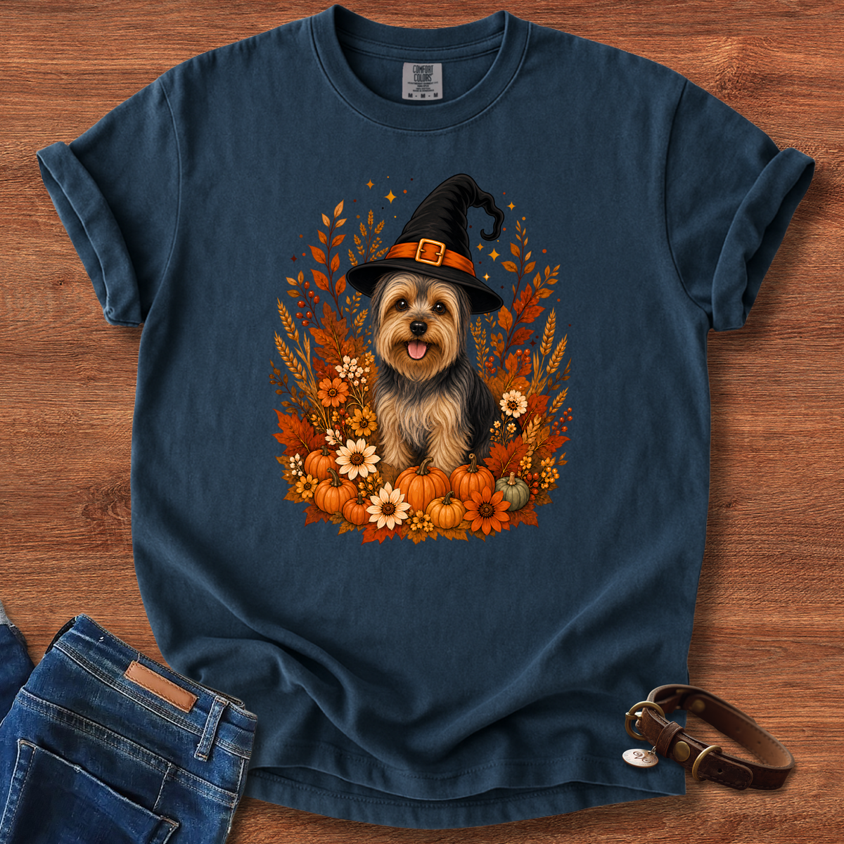 Pomeranian Halloween Witch T-Shirt