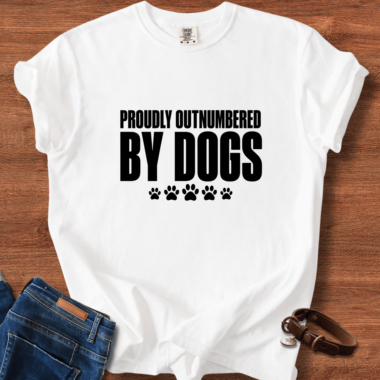 Proudly Outnumbered By Dogs T-Shirt