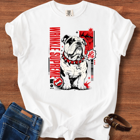 Bulldog Wrinkle Manga T-Shirt