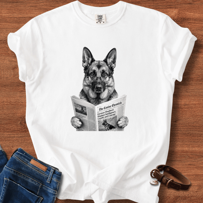 German Shepherd Reading T-Shirt