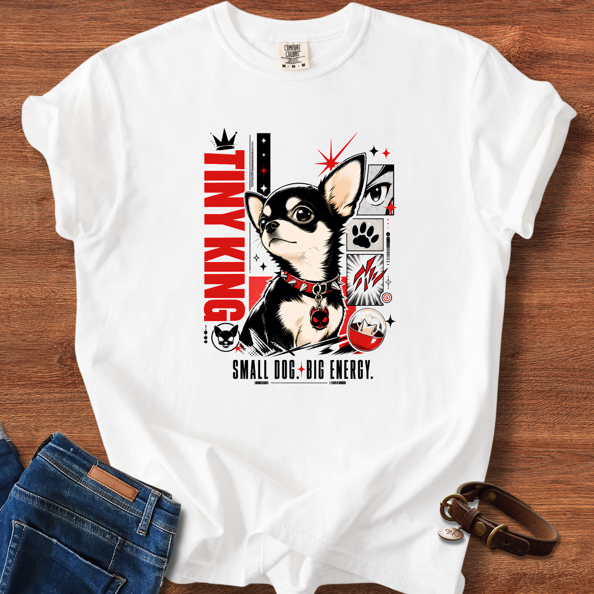 Chihuahua Tiny King Manga T-Shirt