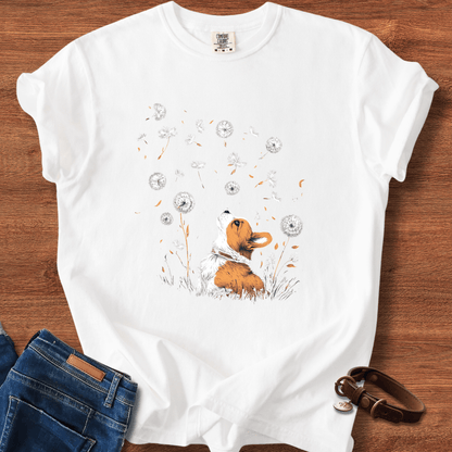 Corgi With Flowers T-Shirt