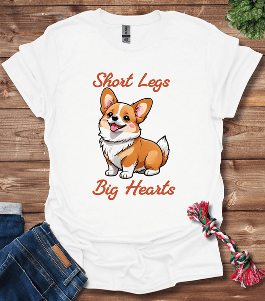 Corgi - Short Legs, Big Heart T-Shirt