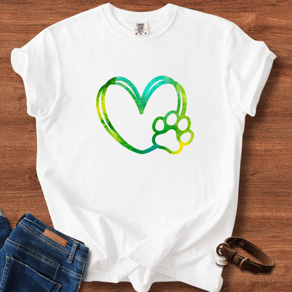 Dog Paw Heart T-Shirt