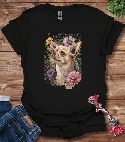 Chihuahua In Flowers T-Shirt