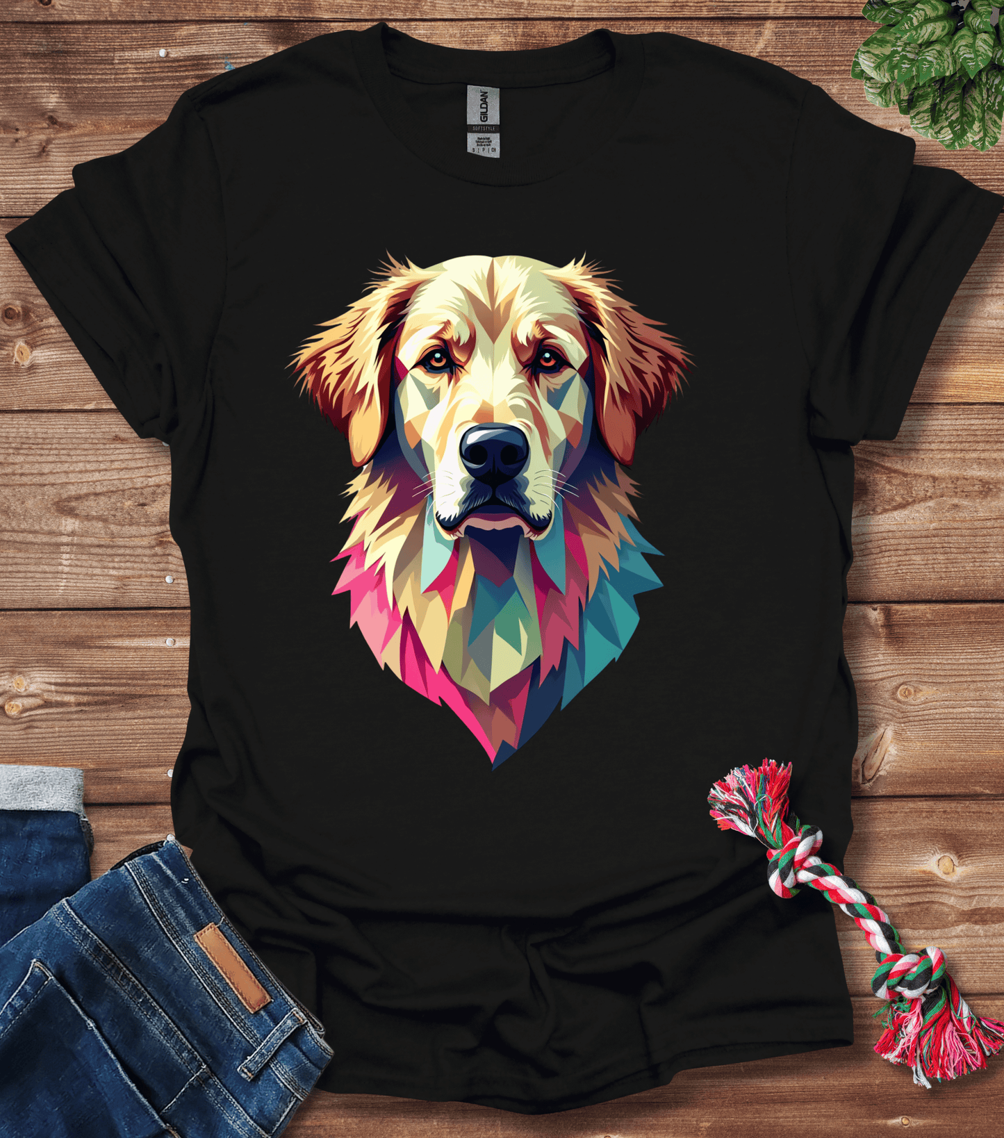 Neon Golden - Golden Retriever T-Shirt