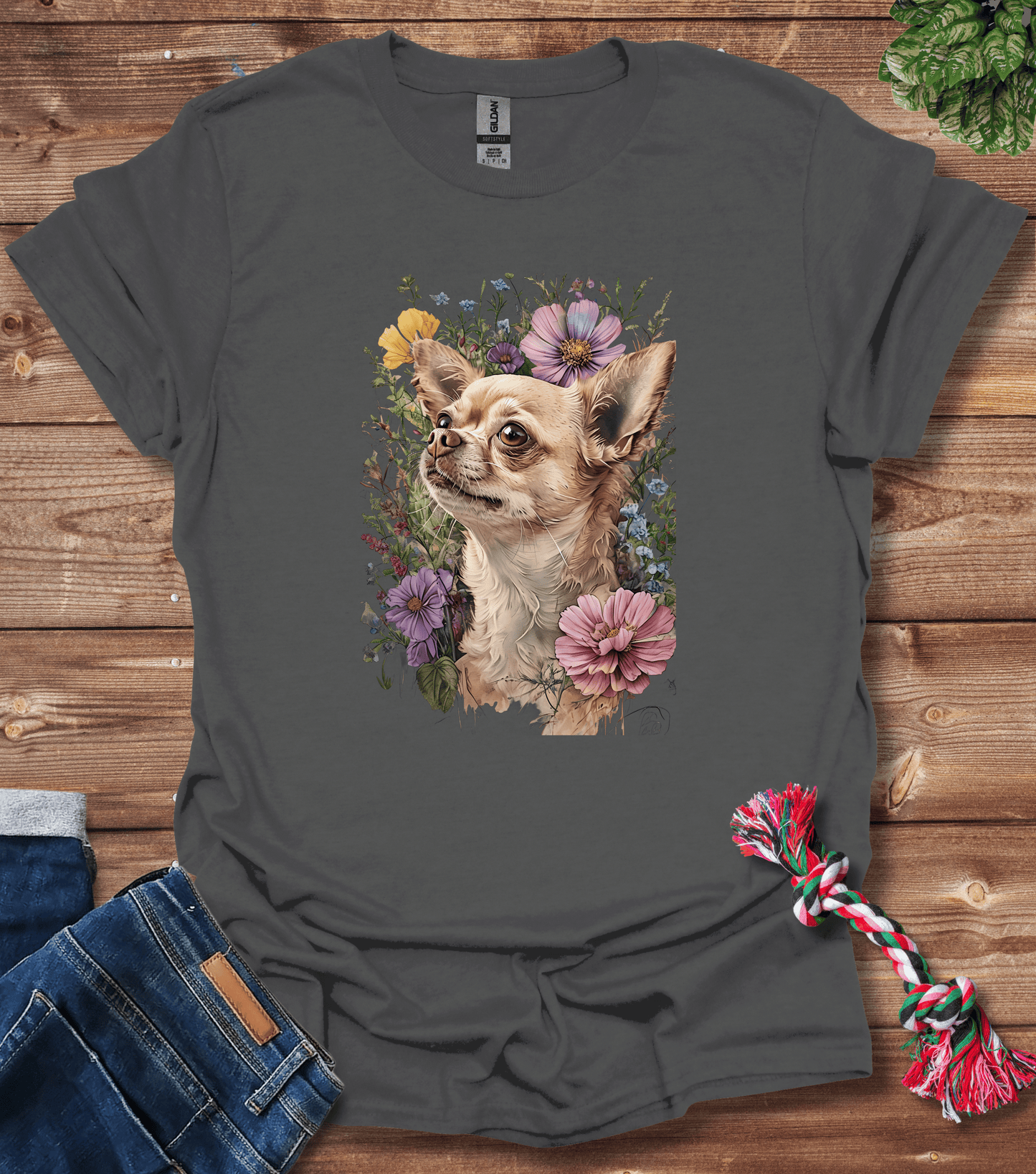 Chihuahua In Flowers T-Shirt