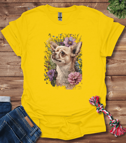 Chihuahua In Flowers T-Shirt