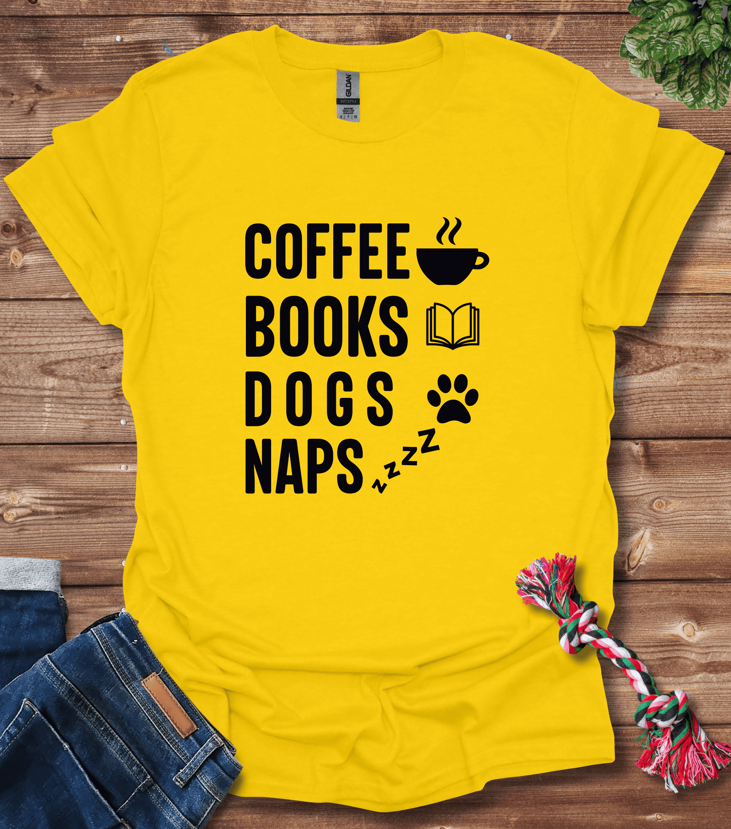 Coffee Books And Dog Naps T-Shirt
