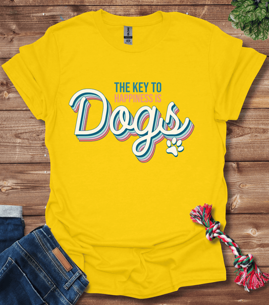 The Key To Happiness Is Dogs T-Shirt