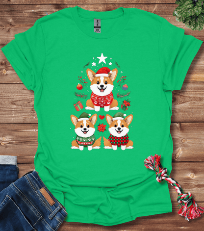Cartoon Corgi Holiday T-Shirt