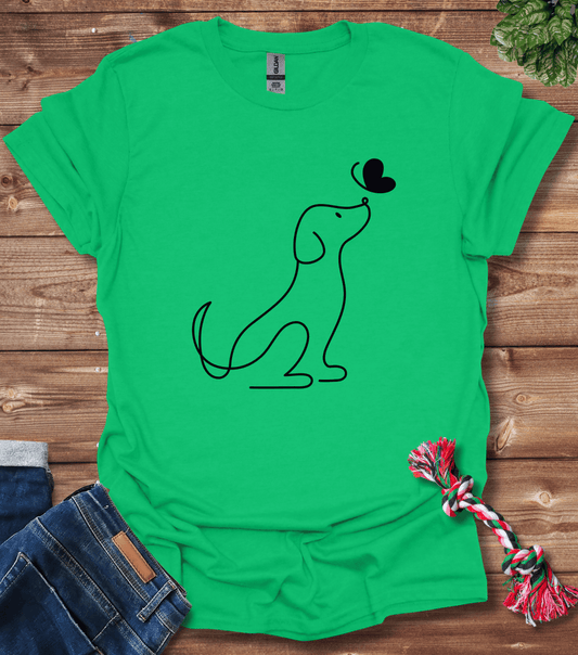 Dog With Butterfly T-Shirt