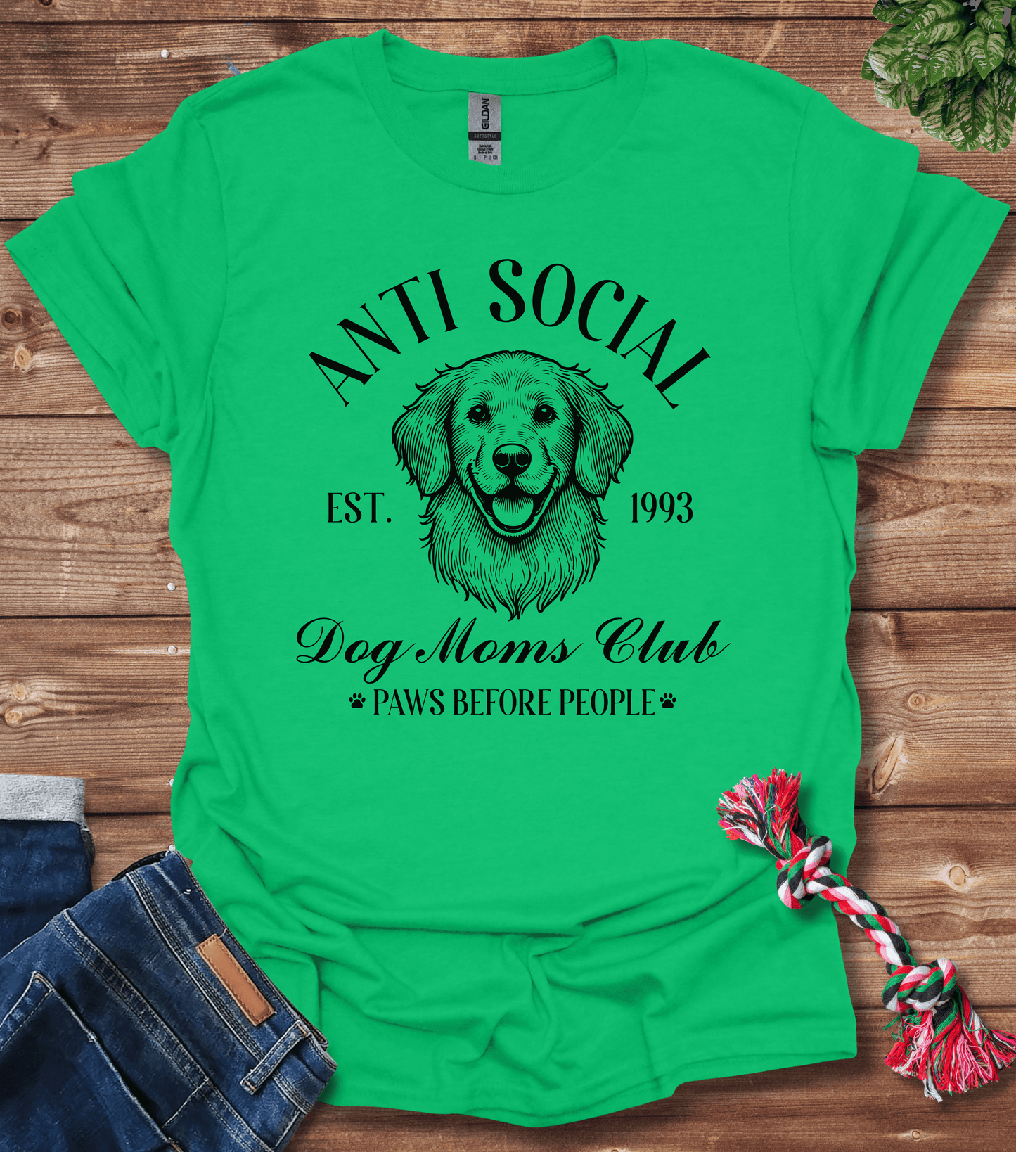 Anti Social Dog Moms Club Est 1993 T-Shirt