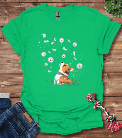 Corgi With Flowers T-Shirt