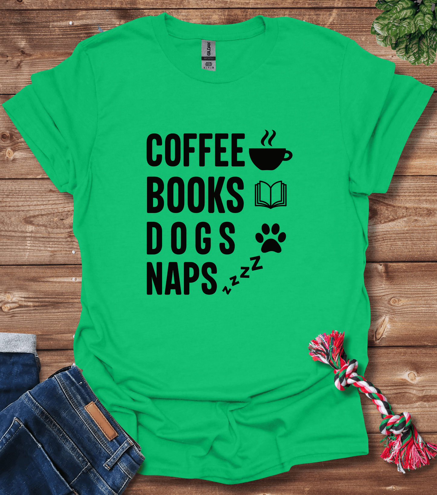 Coffee Books And Dog Naps T-Shirt