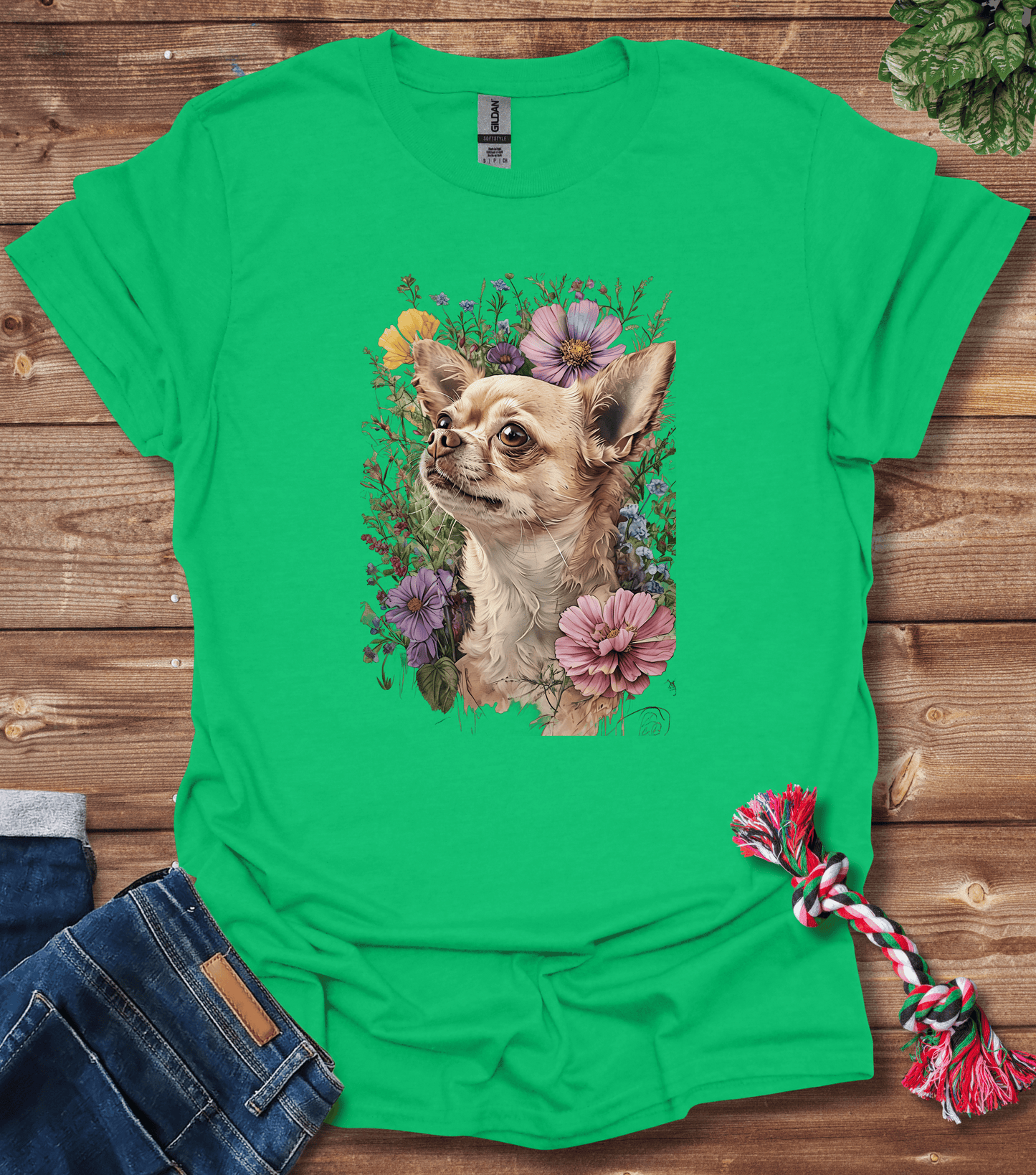 Chihuahua In Flowers T-Shirt