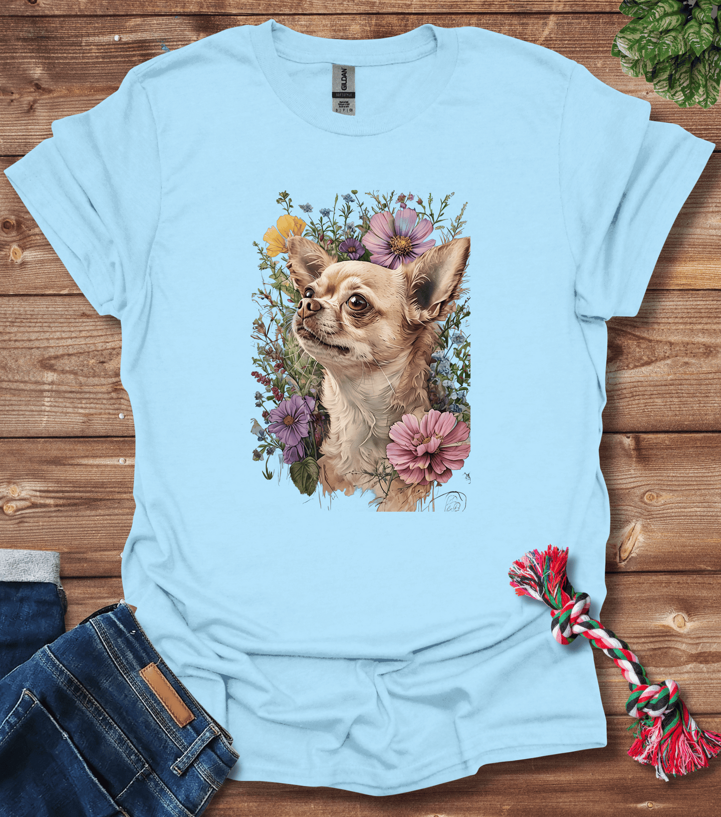 Chihuahua In Flowers T-Shirt