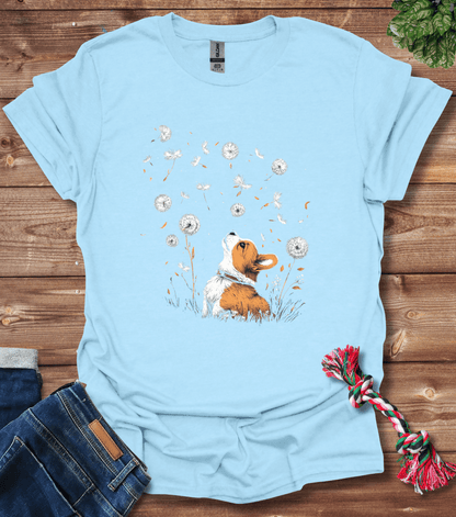 Corgi With Flowers T-Shirt