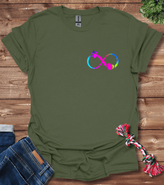 Dog Love Infinity Paw Print T-Shirt
