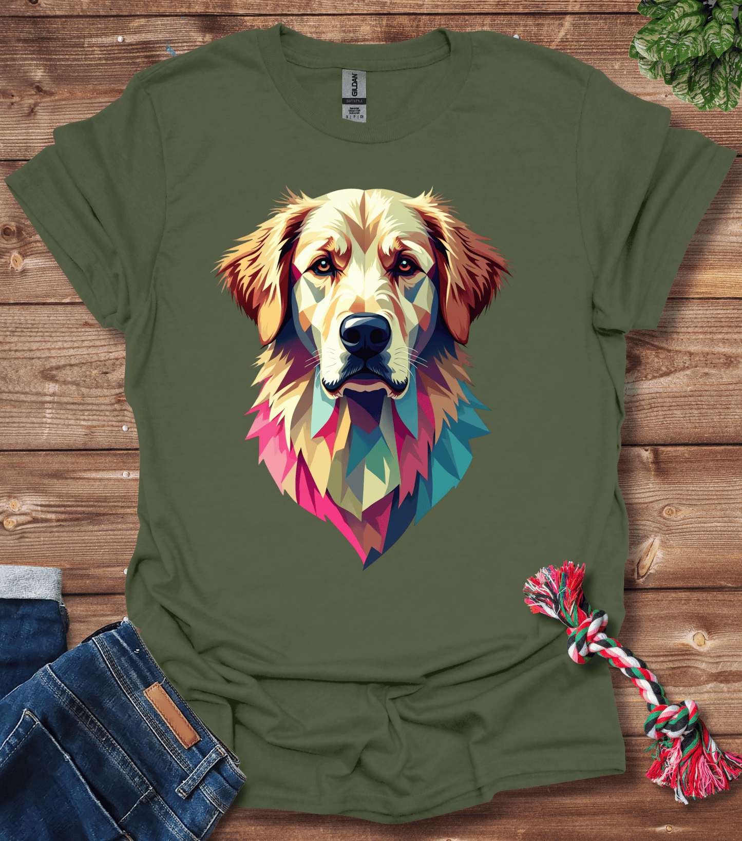 Neon Golden - Golden Retriever T-Shirt