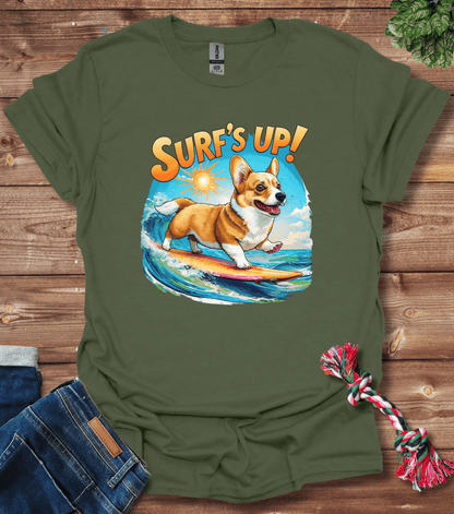 Corgi Surfs Up T-Shirt