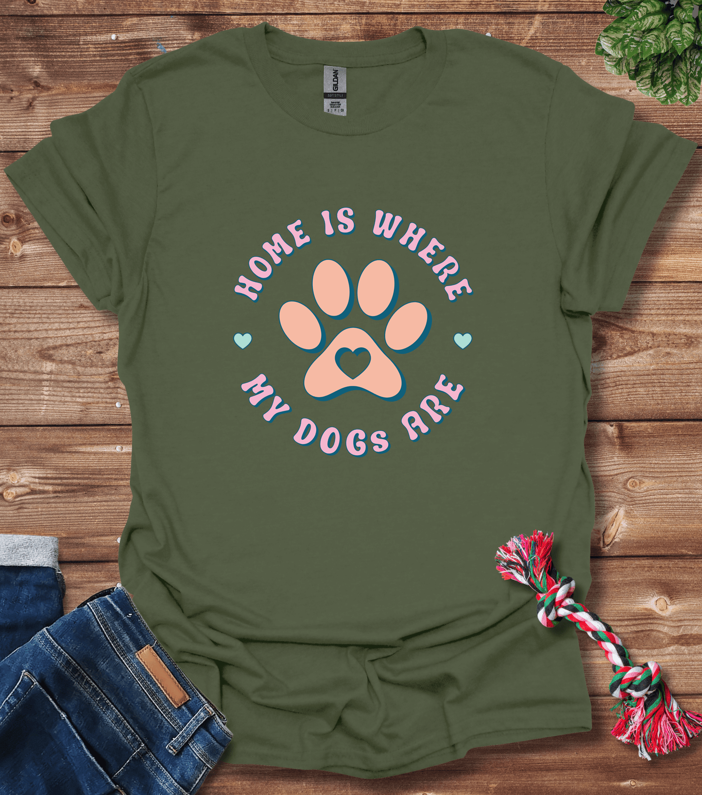 Home Is Where My Dogs Are T-Shirt