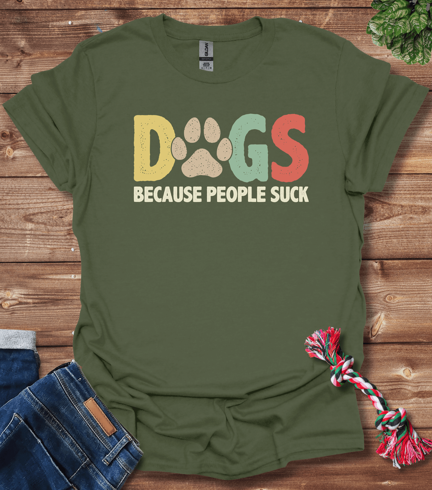 Dogs Because People Suck T-Shirt