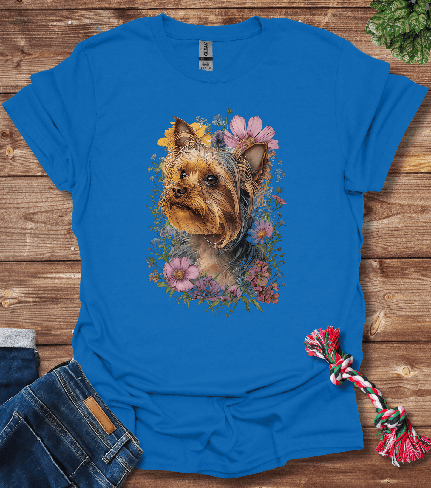 Yorkshire Terrier In Flowers T-Shirt